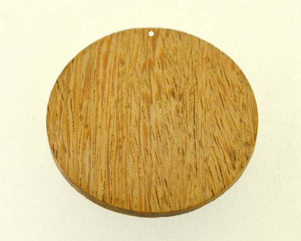 Redondo madeira angelim 1 furo - 6.3 cm (un) FB-413